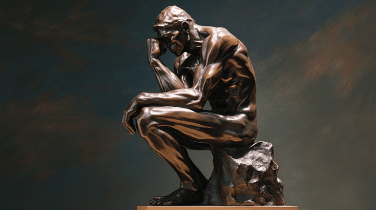 The Thinker (French: Le Penseur).