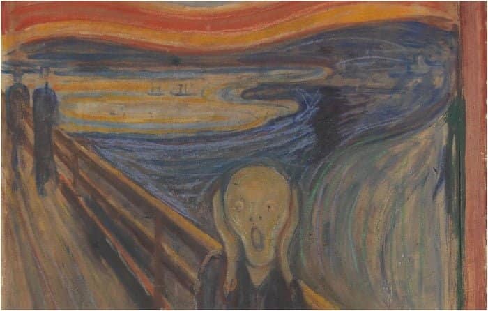 Edvard Munchs The Scream encapsulating existential angst and the intense emotional experiences of human condition reflecting the search for individual purpose