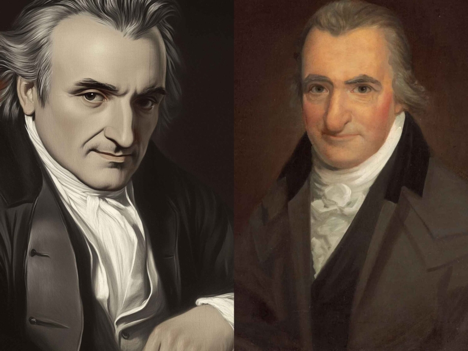 Portrait of Thomas Paine, a prominent 18th-century thinker and revolutionary, known for his pivotal contributions to American and French revolutions and his works advocating democracy and human rights.